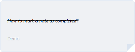 Image explaining what the completed note looks like